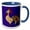 Blue/White, variant on 3drose, Colorful Cartoon Rooster, 11oz Mug