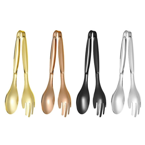 Off Promotions! Ynlkorvg Kitchen Clips Stainless Steel Saladss Tongs Bbq Kitchen Cooking Food Serving Bar Utensil Tong, Kitchen Essentials Clearance Sale Black