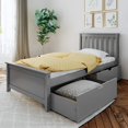 thumbnail image 1 of BEDSMART Solid Wood Twin Size Bed With Storage | Gray, 1 of 7