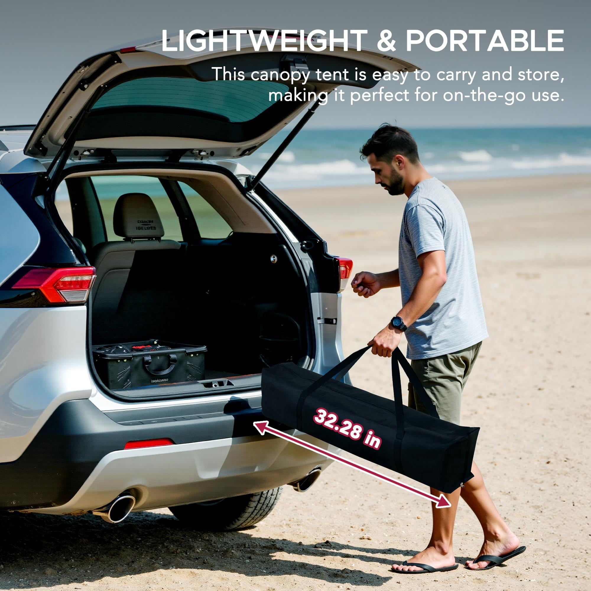 Sunjoy 4’ x 4’ Grey Pop-Up Canopy Tent, Outdoor Instant Pop-Up Gazebo, Portable Privacy Changing Tent with Sidewalls