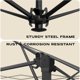 thumbnail image 3 of 12x12ft pop-up canopy tent con adjustable height (gris oscuro + light gray), 3 of 9