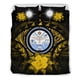 thumbnail image 1 of Juego de cama Hibiscus Amarillo Isla Marshall, 1 of 7