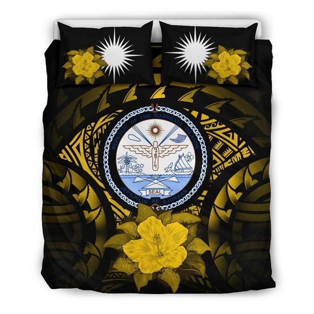 Juego de cama Hibiscus Amarillo Isla Marshall