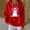Red#15, variant on Yteetum Women's Oversized Christmas Hoodies Crewneck Christmas Print Long Sleeve Knit Pullover Drawstring Hooded Sweatshirts Top Womens Loose Xmas Holiday Print Round Neck Hoodies Fall Clothes