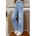thumbnail image 4 of Girls Baggy Jeans High Waisted Cool Ripped Kids Jeans Pants for Teen Girls Clothes Size 5-14 Years, 4 of 5