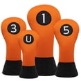thumbnail image 5 of Tnobhg Faux Leather Golf Club Head Cover Wear Resistant Vibrant Color Golf Club Head Protector Headcover Accessories, 5 of 8