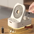 thumbnail image 3 of Yuarrent Humidificador pequeño ABS, ventilador, pulverizador de doble puerto, tanque de agua grande, poco ruido, luz cálida, poco ruido, no Electrodomésticos blanco Con control remoto, 3 of 6