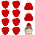 thumbnail image 1 of 10 gorros navideños pequeños de punto, gorros de Papá Noel para festivales, tocados para mascotas, divertidos recuerdos de fiesta, accesorios hechos a mano., 1 of 7