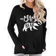 thumbnail image 4 of Camiseta de manga larga suave para mujer para uso diario, fiestas y citas. Sudadera con cuello redondo y estampado de osos, color negro, talla L, 4 of 5
