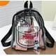 thumbnail image 1 of Bolsa de mujer de PVC, mochila transparente, tela de plástico, mochila trasera, bolso de estudiante de colores de caramelo, gran capacidad, gran capacidad, bolso de hombro doble transparente negro de, 1 of 5