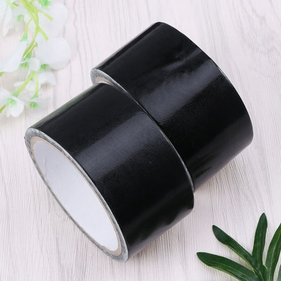 EXHUMKY 2-Pack Black Carpet Tape, Single-Sided Heavy Duty Adhesive Cloth Tape for Strong Sealing and Repair
