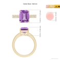 thumbnail image 4 of ANGARA Natural Octagonal 2.9 ct Amethyst Cocktail Ring with Diamonds in 14K Yellow Gold for Women (Size-10x8mm) | February Birthstone, Anniversary, Jewelry Gift for Women | Natural Amethyst Ring, 4 of 8