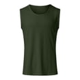 thumbnail image 5 of Workout Tank Tops Men Lightweight Breathable Ribbed Knit Slim Fit Scoop Neck Muscle Sleeveless Shirt Athletic Gym Tanks, 5 of 6