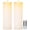 White, variant on Homemory Flameless Pillar Candles Waterproof Outdoor Battery Operated LED with Remote and Timer, Set of 2, 4" x 12"