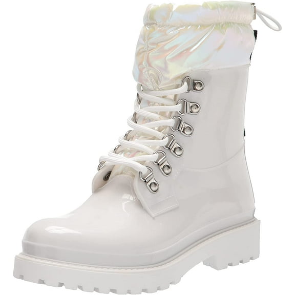 NINE WEST Womens Keepit3 Rain Boot 9 White