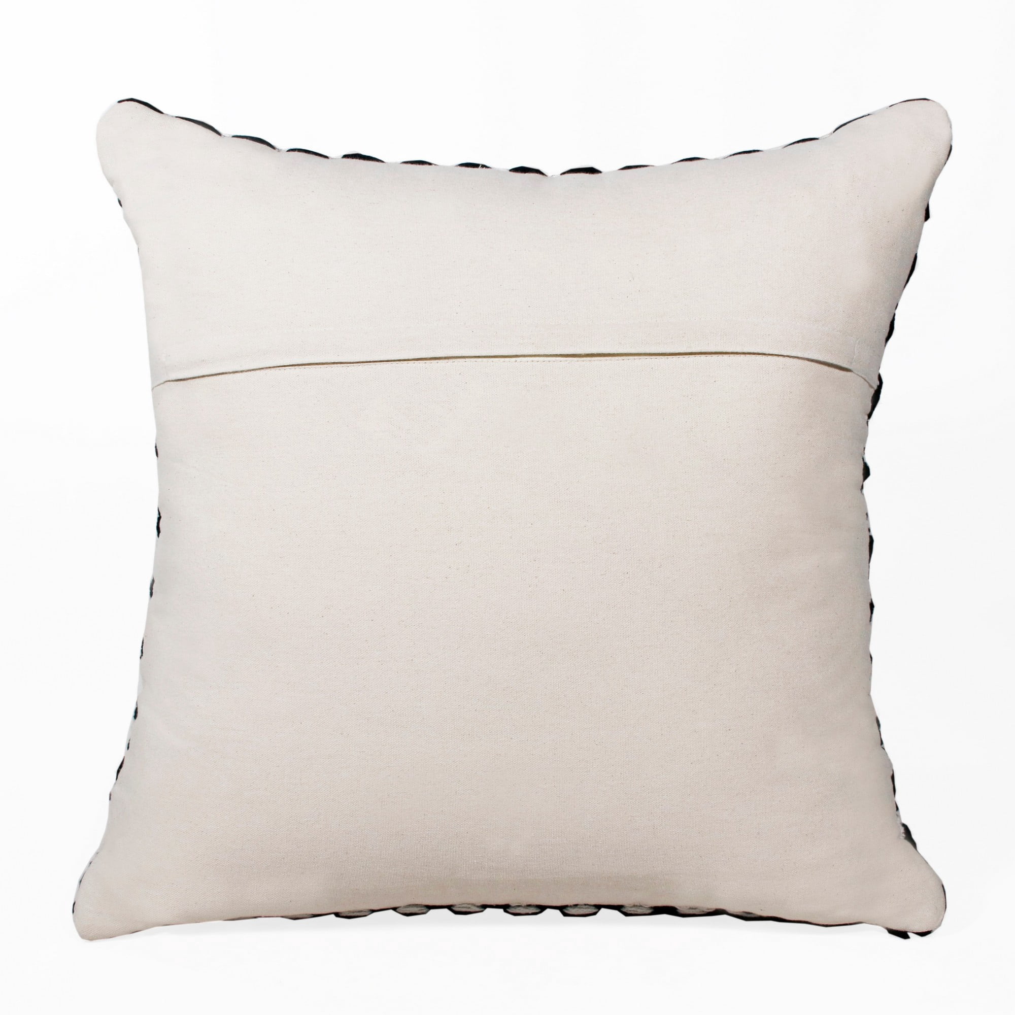 Harlow Hill Black/White Geometric Modern Polyester Blend Throw Pillow Cover, 20" x 20"
