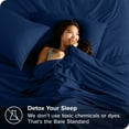 thumbnail image 3 of Bare Home Ultra-Soft Flat Sheets - Premium 1800 Collection - Double Brushed - Twin XL, Dark Blue, 3 of 7