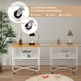 thumbnail image 4 of Gymax 2-Tier Folding Rolling Cart Kitchen Utility Cart Tool-Free Installing Natural, 4 of 10