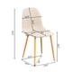 thumbnail image 5 of Juego de 4 sillas de comedor y muebles tapizados en tela de color beige claro, 5 of 7