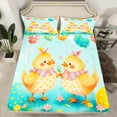 thumbnail image 2 of YST Cartoon Chicken Kids Sheet Set Cartoon Chick Cock Bed Sheets Set Full Size,Yellow Rustic Cock Sheets Farm Animals Bedding Set For Boys Girls Room Decor, 2 of 7