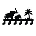 thumbnail image 1 of 6 Hooks Key Holder for Wall Metal Keys Holder Decorative Wall Mounted Elephant Design Style Key Rack for Wall Key Hanger, 1 of 6