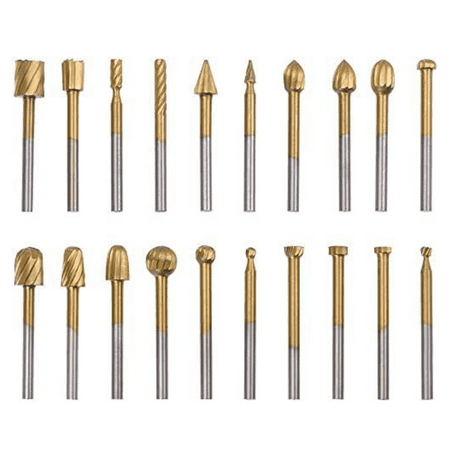 

20Pcs Rotary Burr Set High-speed Steel Rotary Burr for Woodworking Drilling Engraving Polishing