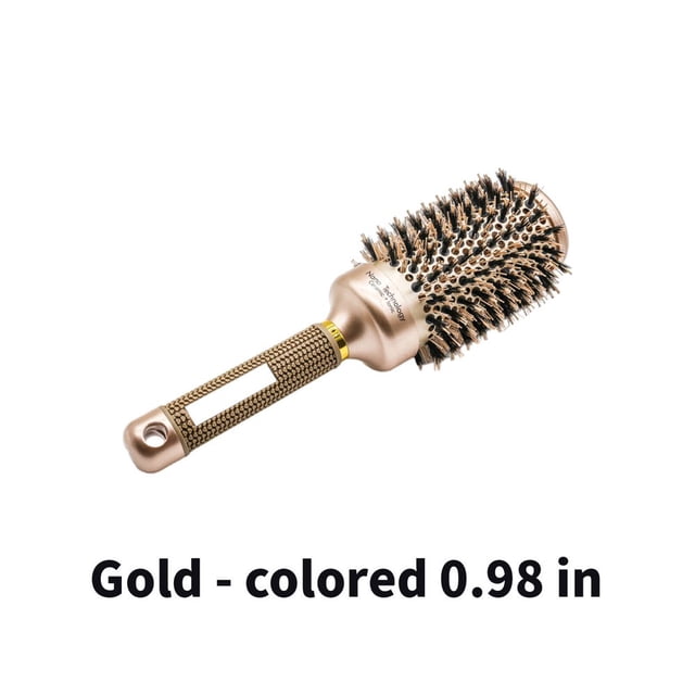 MesaSe Hair Brush Soft Nylon Long Teeth Comb Non-Slip Handle Small Round Brush 32mm