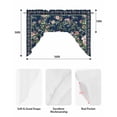 thumbnail image 5 of Navy Blue Flowers Swag Valances for Windows, Small Curtains Drapes, Spring Floral Elegant Pastoral Botanical Kitchen Window Curtains Over Sink Window Treatment Valance for Bedroom/Bathroom 56"x36", 5 of 5