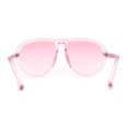 thumbnail image 2 of Womens Oversize Chunky Thick Plastic Racer Fashion Sunglasses All Pink, 2 of 4