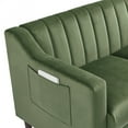 thumbnail image 4 of Velvet Sofa Three-seat Sofa, Tufted Upholstered Chesterfield Sofa with Tufted Back and 2 Rolled Pillows,  Accent Sofa Couch with Padded Seat for Bedroom,Living Room,Office,Weight Capacity 660 Pounds, 4 of 7