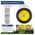 thumbnail image 3 of 11x4.00-5 Lawn Mower Tires, 11x4-5 wheel and tire, 11x4x5 Front Smooth Flat Free Tire Assembly Compatible with /Cub Cadet, 3.4"-5" Centered Hub 3/4" Bushings, 2 Pack, 3 of 7