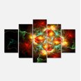 thumbnail image 2 of Fractal Jaune N Fleur Rouge - Grande Impression sur Toile d'Art Floral, 2 of 3