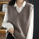 thumbnail image 4 of Suéter Dama Con Cuello V Chaleco De Punto De Moda, 4 of 4