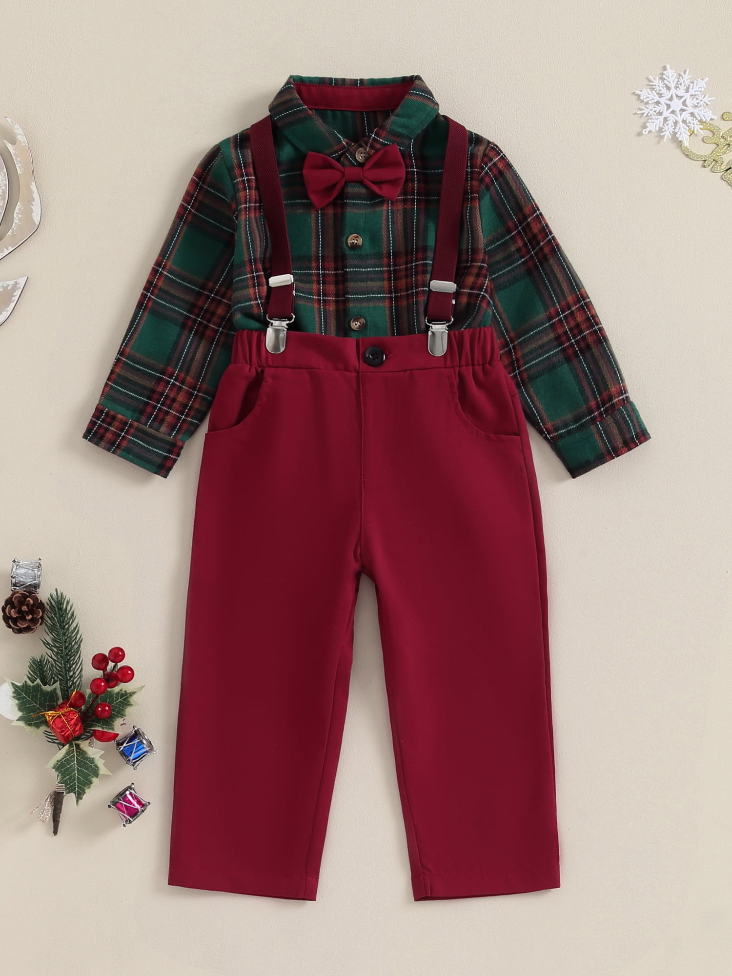 Bslissey Little Boys Christmas Gentleman Clothes Long Sleeve Bslissey Little Boys Christmas Gentleman Clothes Long Sleeve