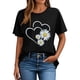 thumbnail image 1 of Xuyuer Women's Lover Printed T-shirt Round Neck Short Sleeved Top, 1 of 5