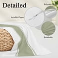 thumbnail image 3 of Sage Green Striped Small Pillow Covers, Modern Geometric Abstract Art Soft Breathable Throw Pillow Cases with Invisible Zipper, Decorative Pillowcase Pillows Protectors for Sofa Bed Chair 12"x20", 3 of 9