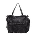 thumbnail image 1 of Bolso de hombro para mujer Strade Fareast Limited de mezclilla Negro 35 cm x 10 cm x 30 cm, 1 of 8