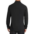 thumbnail image 3 of CAMISA DE NEGOCIO DE MANGA LARGA DE BOTONES PARA HOMBRE EN COLOR SÓLIDO M NEGRO, 3 of 5