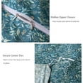 thumbnail image 4 of Floral Funda Nórdica King Suave 100% Algodón Floral Azul Juego de Funda Nórdica Chic, 4 of 8