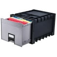thumbnail image 3 of Plastic Archive Storage Box, Letter, 18-Inch Depth, Black/Gray (Case of 2), 3 of 3