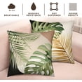thumbnail image 4 of Tropical Palm Leaves Decorative Throw Pillow Covers 18x18 Inch Set of 2 Summer Green Leaf Monstera Plant Pillow Cases Modern Farmhouse Outdoor Cushion Cases for Home Couch Sofa, 4 of 6
