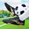 thumbnail image 4 of Yiomxhi Soccer Cleats for Men Adult Younth Lightweight Football Shoes with Ankle Support, Breathable Outdoor Turf Cleats for Training and Matches, Long Studs and Short Studs, 4 of 7