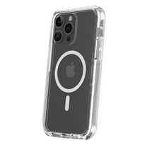 onn. MagSafe Compatible Rugged Phone Case for iPhone 15 Pro, Clear