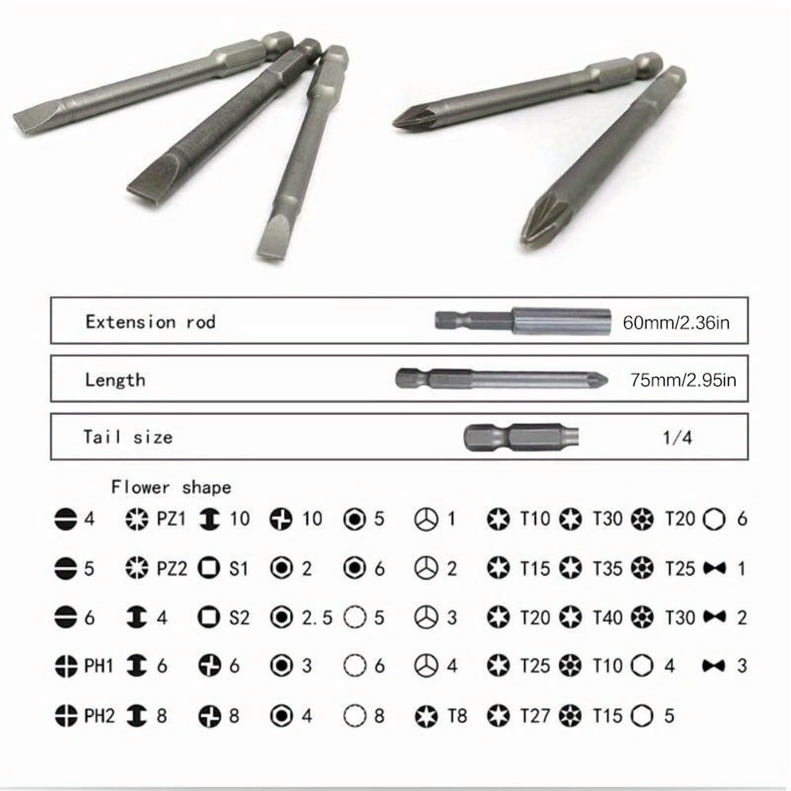 50-Piece Electric Screwdriver Bit Set | Multi-Angle Adjustable Magnetic Drill Bits | Essential Tools for Precision DIY Repairs and Construction Projects