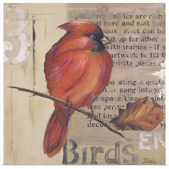 Great BIG Canvas | Rolled Patricia Pinto Poster Print entitled Red Love Birds II