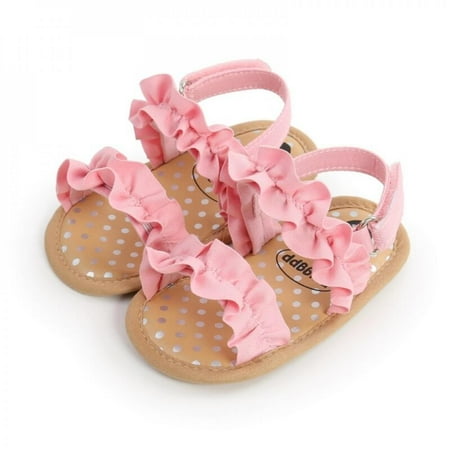 

Promotion!Infant Baby Girl Shoes Summer Baby Sandals Toddler Kids Solid Color Floral Party Princess Beach Shoes for 0-18M