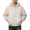 thumbnail image 3 of Mens Winter Jacket with Hooded Windproof Hiking Jacket with Pocket Full-Zip Cozy Warm Mens Coat, 3 of 6