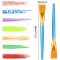 thumbnail image 2 of 10pcs Flat Paint Brushes 1 Inch Wide, Watercolor Acrylic Paint Brush Bulk Synthetic Nylon Oil Painting Brushes for Artists Professional Amateurs Gouache & Acrylic Painting, 2 of 5