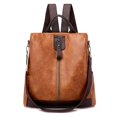 thumbnail image 1 of Mochila Retro 3 en 1 de piel sintética para mujer, bolso de hombro escolar antirrobo para adolescentes, Mochila informal de viaje Fivean unisex, 1 of 2