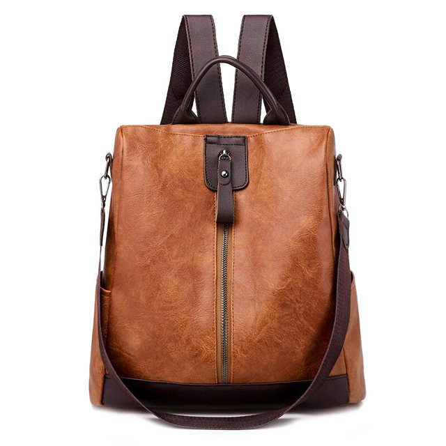 Mochila Retro 3 en 1 de piel sintética para mujer, bolso de hombro escolar antirrobo para adolescentes, Mochila informal de viaje Fivean unisex